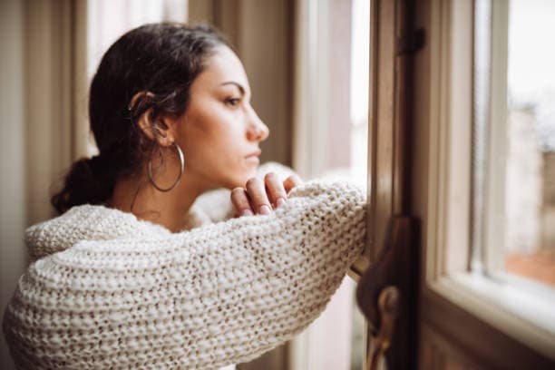 Women looking through the window